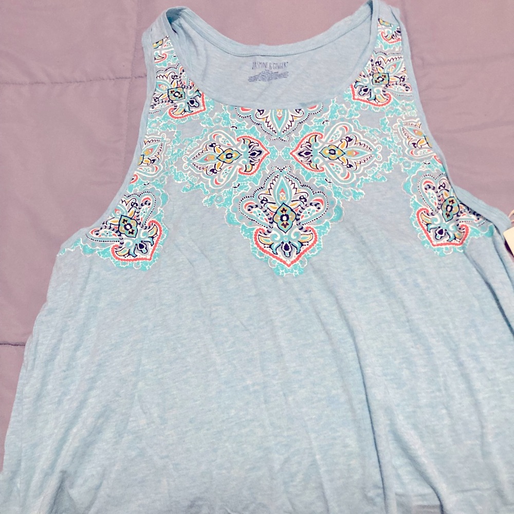 New medium tank top(jasmine & ginger), beautiful color and print.